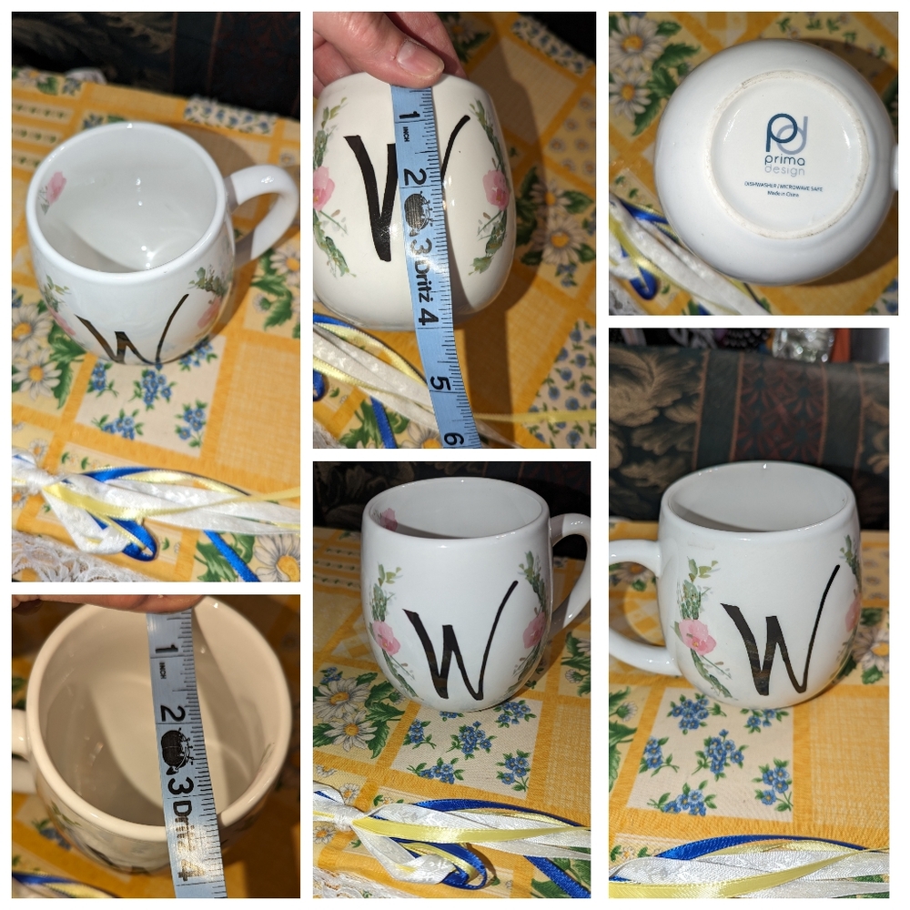 Primo brand  initial coffee mug